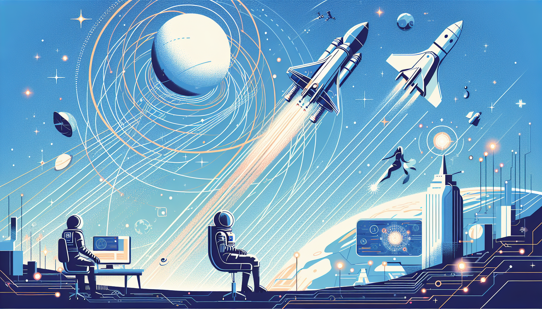 Space Exploration: The Impact of NASA's Artemis II Computer - AI Generated Illustration