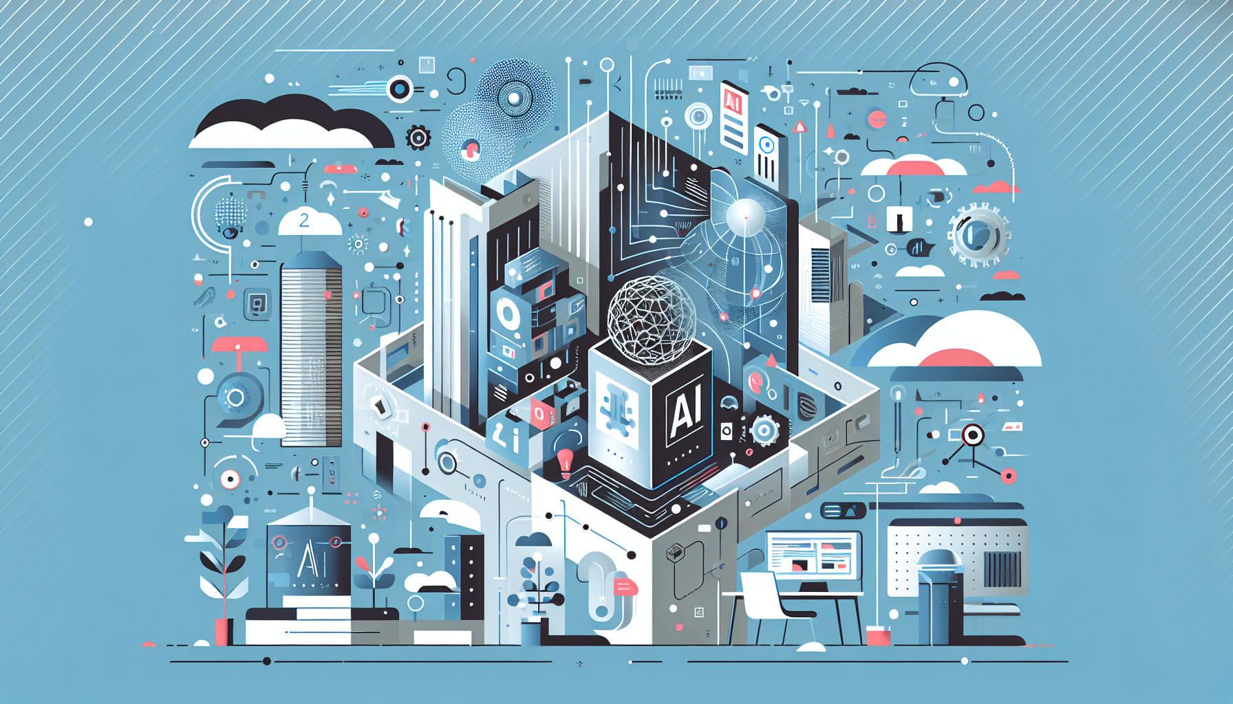 AI in Enterprise Solutions: The Next Frontier in Startup Mar - AI Generated Illustration